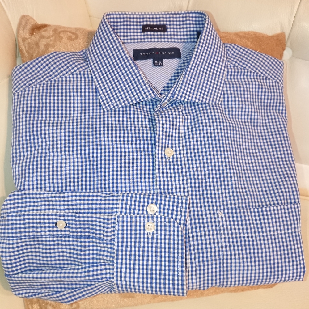 Tommy Hilfiger Gingham Shirt - 15 1/2 32/33